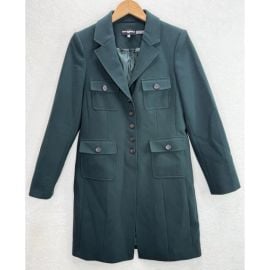 Karl Lagerfeld Jackets amp Coats Karl Lagerfeld Paris Luxe Twill Classic Maxi Peacoat In Dark Green Size Poshmark at Poshmark