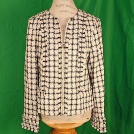 Karl Lagerfeld Jackets amp Coats Karl Lagerfeld Womens Black White Tweed Full Zip Jacket Blazer 2 Poshmark at Poshmark