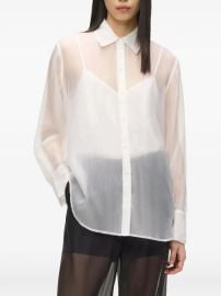 Karl Lagerfeld Organza Blouse White at Farfetch