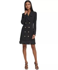 Karl Lagerfeld Paris Chiffon Hem Blazer Dress at Macys