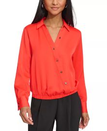 Karl Lagerfeld Paris Faux Wrap Top at Macys