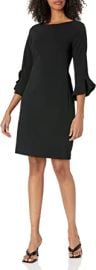 Karl Lagerfeld Paris Women39s Tulip Sleeve Crepe Dress at Womens Clothing store at Amazon