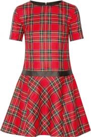 Karl Lagerfeld Penny Plaid Wool Dress at The Outnet