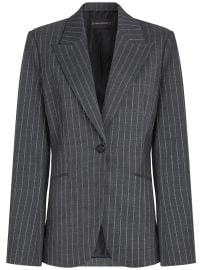Karl Lagerfeld Pinstripe Blazer Grey at Farfetch