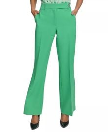 Karl Lagerfeld Womens High-Rise Wide-Leg Full-Length Pants - Macys at Macys