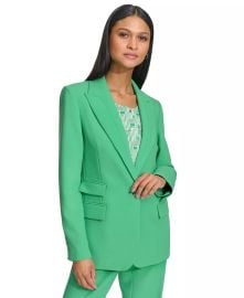 Karl Lagerfeld Womens Peak-Lapel One-Button Jacket - Macys at Macys