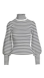 Karla Striped Bishop Sleeve Turtleneck at Intermix