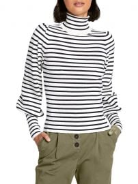 Karla Striped Puff Sleeve Top at Saks Fifth Avenue