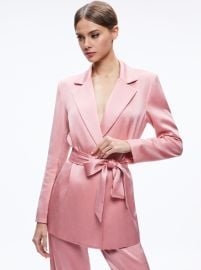 Karley Wrap Blazer In Rose Alice And Olivia at Alice + Olivia