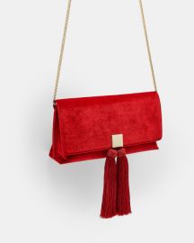 Karly Velvet Brocade Tassel Clutch at Ted Baker