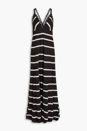 Karolina Tiered Striped Crepe De Chine Maxi Dress at The Outnet