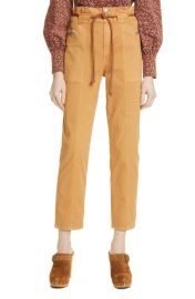 Karter Paperbag Waist Cotton Blend Pants at Nordstrom