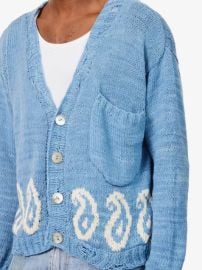 Kartik Research Intarsia Knit Cotton Cardigan at Selfridges