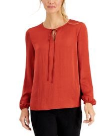 Kasper Tie-Neck Blouse  Reviews - Tops - Women - Macys at Macys