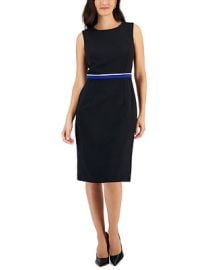 Kasper Womens Combo Framed Sleeveless Dress - Macys at Macys