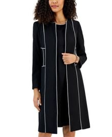 Kasper Womens Long Sleeve Seamed Topper Jacket - Macys at Macys