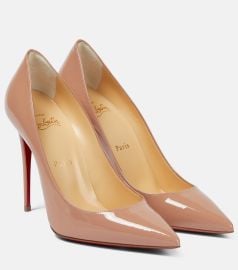 Kate 100 patent leather pumps in beige - Christian Louboutin at Mytheresa