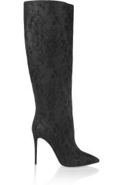 Kate Lace and Leather Knee Boots by Dolce & Gabbana at The Outnet