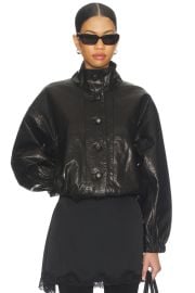 Kate Leather Bomber at Revolve