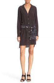 WornOnTV: Chloe’s polka dot shirtdress with star print waist tie on The ...