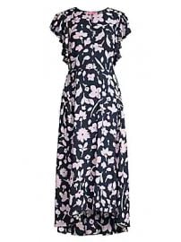 Kate Spade New York - Splash Flutter Sleeve Floral Midi Dress at Saks Fifth Avenue