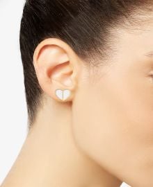 Kate Spade New York Gold-Tone Heart Stud Earrings - Macys at Macys