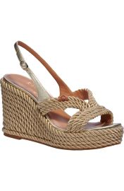 Kate Spade Tahiti Rope Wedge Sandals in Pale Gold at Nordstrom