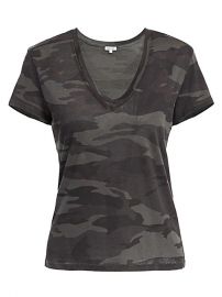 Kate V-Neck Camo T-Shirt by Splendid at Saks Fifth Avenue