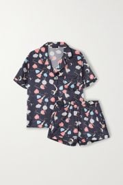 Katelyn Fiona Printed Satin Pajama Set by Morgan Lane at Net A Porter