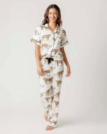 Katie Kime Cheetah Pajama Pants Set at Katie Kime