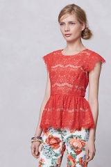 Katrine Peplum Top at Anthropologie