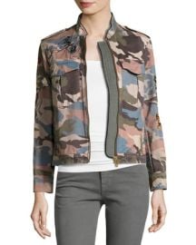 Kavy Embroidered Camo Utility Jacket by Zadig and Voltaire at Neiman Marcus