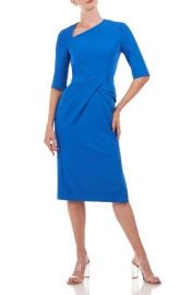 Kay Unger Alexa Asymmetric Midi Cocktail Dress at Nordstrom