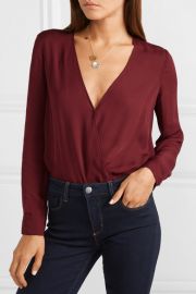 Kayla wrap-effect silk crepe de chine blouse at Net A Porter