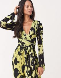 Kayleigh Print Jersey Wrap Top by Diane von Furstenberg at DvF