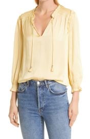 Kaylynn Tassel Neck Blouse by Paige at Nordstrom