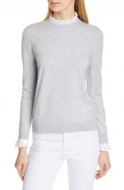 Kaytiie Broderie Lace Collar  Cuff Sweater by Ted Baker at Nordstrom