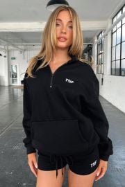 Kaztek Half Zip Sweater - Black at Thatssofetch