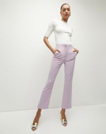 Kean Orchid Slim-Leg Pant at Veronica Beard