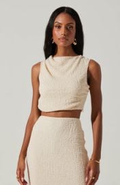 Keely Textured Sleeveless Crop Top ASTR the Label at ASTR The Label