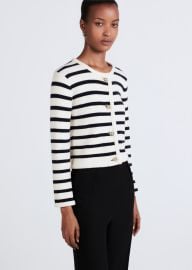 Keene Stripe Crewneck Cardigan at Derek Lam 10 Crosby