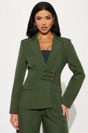 Keep Your Cool Belted Blazer - Hunter Fashion Nova at Fashion Nova