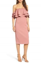 Keepsake the Label No Reason Off the Shoulder Sheath Dress at Nordstrom