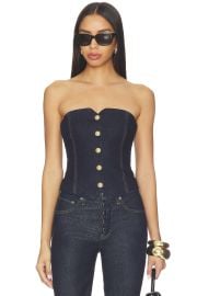Kelcey Denim Strapless Vest Top at Revolve