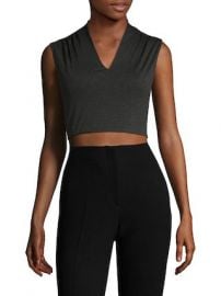 Kelis Gathered V-Neck Crop Top by Alice   Olivia at Gilt at Gilt