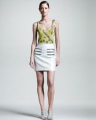 Kelly Wearstler Figurine Zip-Detail Skirt at Neiman Marcus