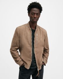 Kemble Suede Bomber Jacket ACRE BROWN ALLSAINTS US at All Saints