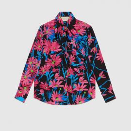 Ken Scott print silk shirt at Gucci