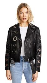 Kendall Kylie Grommet Leather Jacket in Black at Shopbop