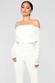 Kendall Ruched Jumpsuit - White Jumpsuits at Fashion Nova